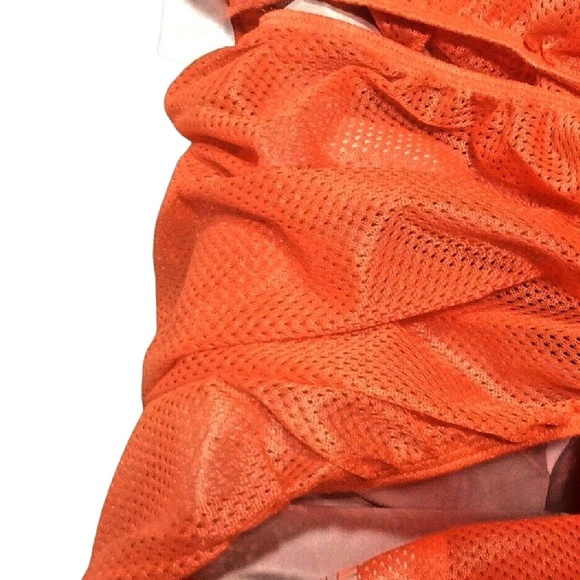 🖤 Old Navy Men Swim Trunks Size XXL Orange White Sharks Pockets Draw String NWT - Picture 8 of 9